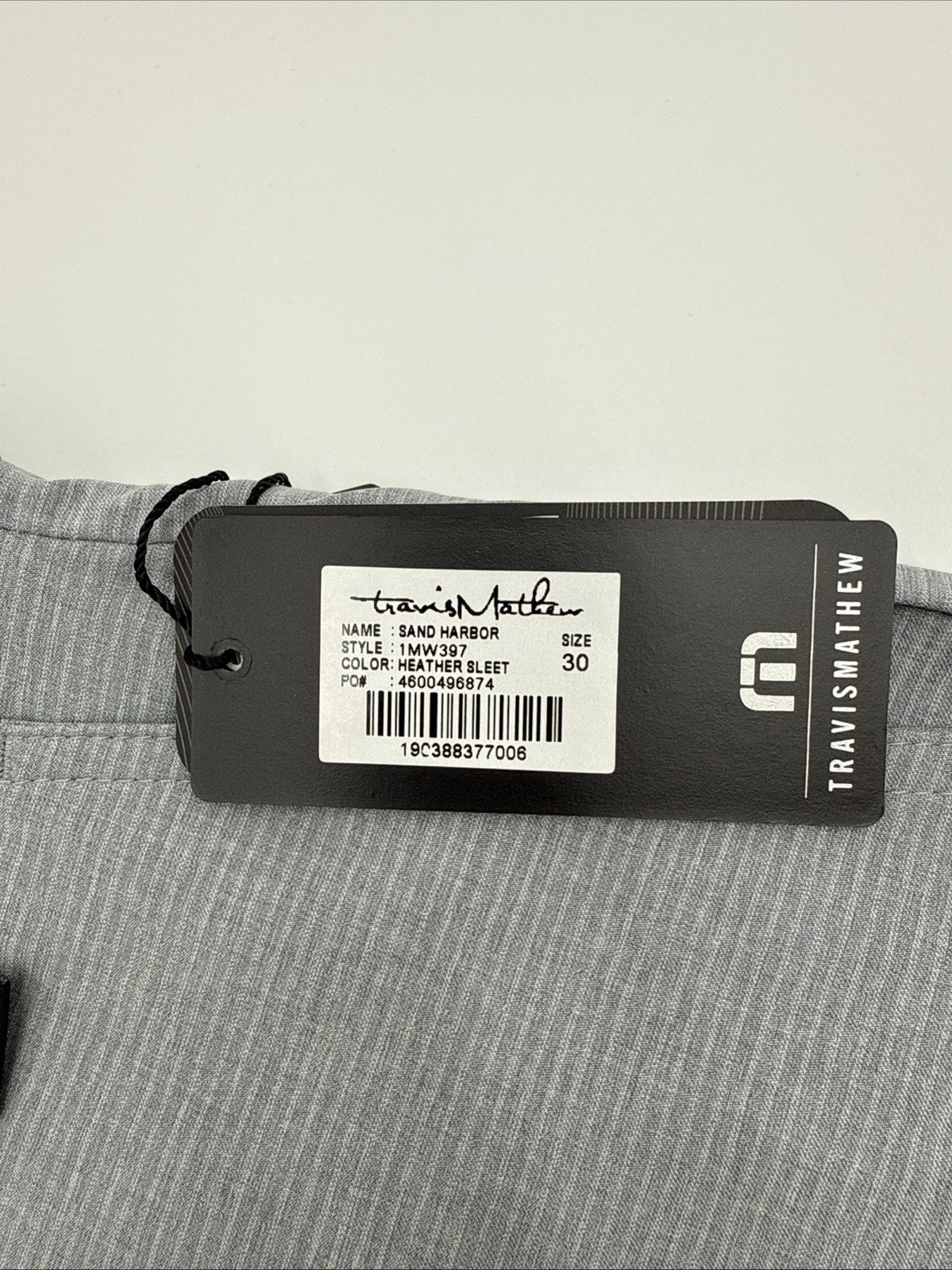 $94 Travis Mathew Men’s Sand Harbor Golf Shorts- Heather Sleet Grey- 30W-New Tag