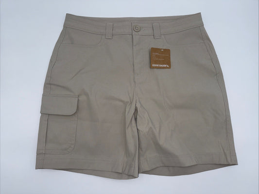 $60 Eddie Bauer Women's Tech Shorts 7” - Pumice - Size 6 - New With Tag