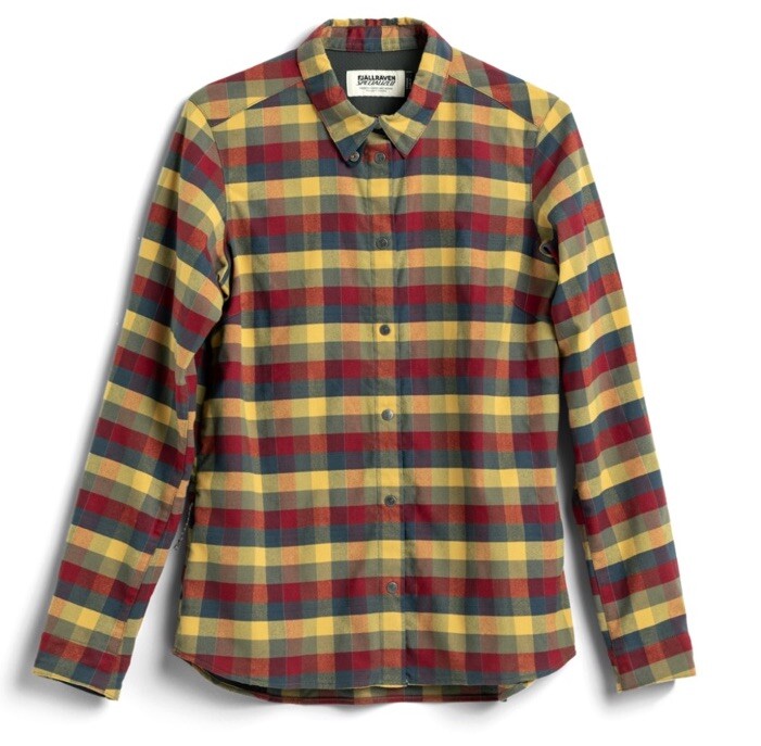 $180 FjallRaven Women’s Rider’s Flannel Plaid Thick Shirt- Flag Multi-Medium-New