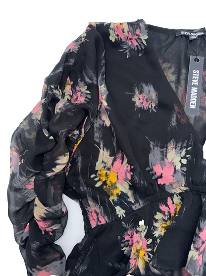 $69 Steve Madden Women's Chiffon Top - Black - Medium - New With Tags