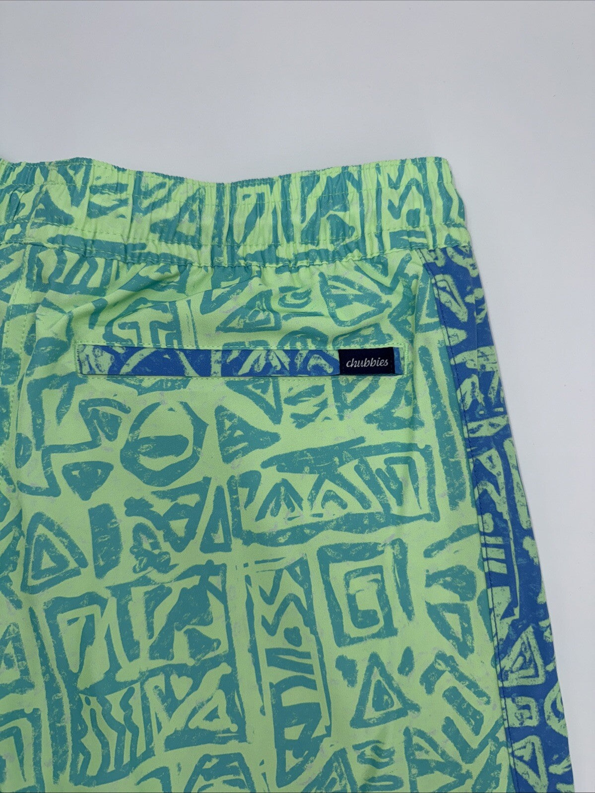$70 Chubbies The Shakedowns 5.5" Inseam Swim Trunks-Green Blue -Medium-New Tag