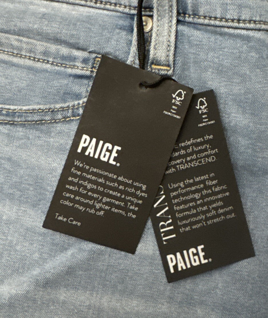 $199 Paige Men’s Lennox Slim Jeans-Fischer - Size 33Wx27L- Brand New