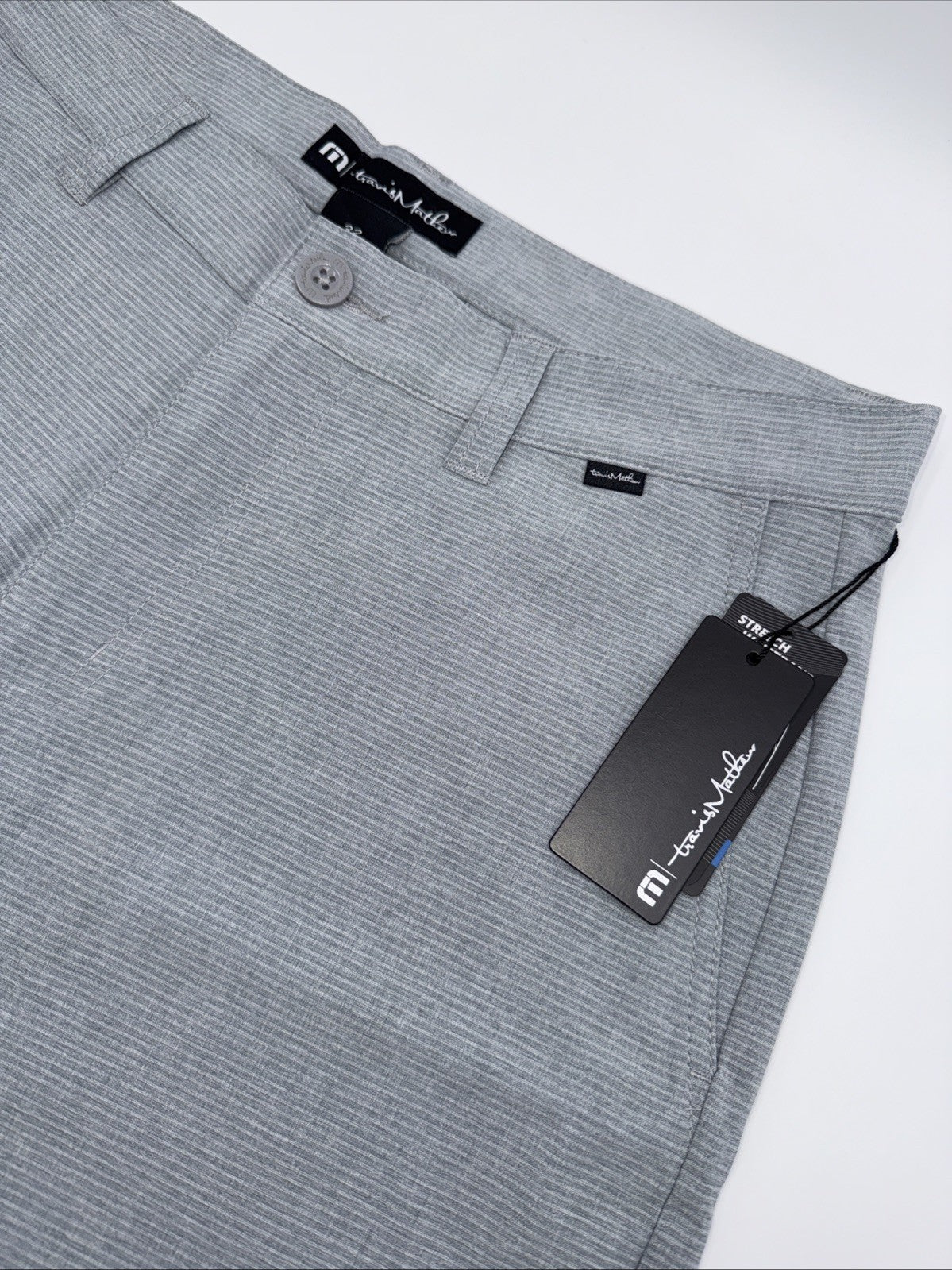 $94 Travis Mathew Men’s Sand Harbor Golf Shorts- Heather Sleet Grey- 32W-New Tag