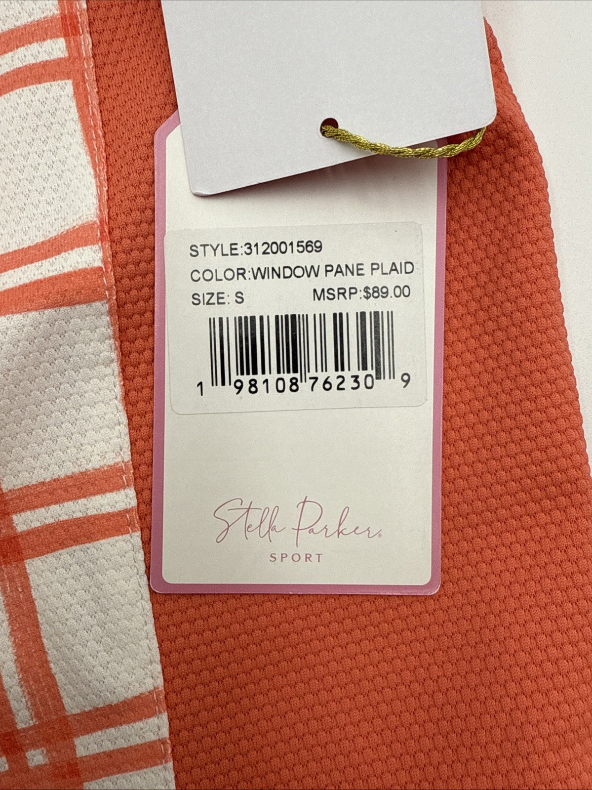 $89 Stella Parker Women's Mock Neck Vest - Window Pane Plaid - Small- New