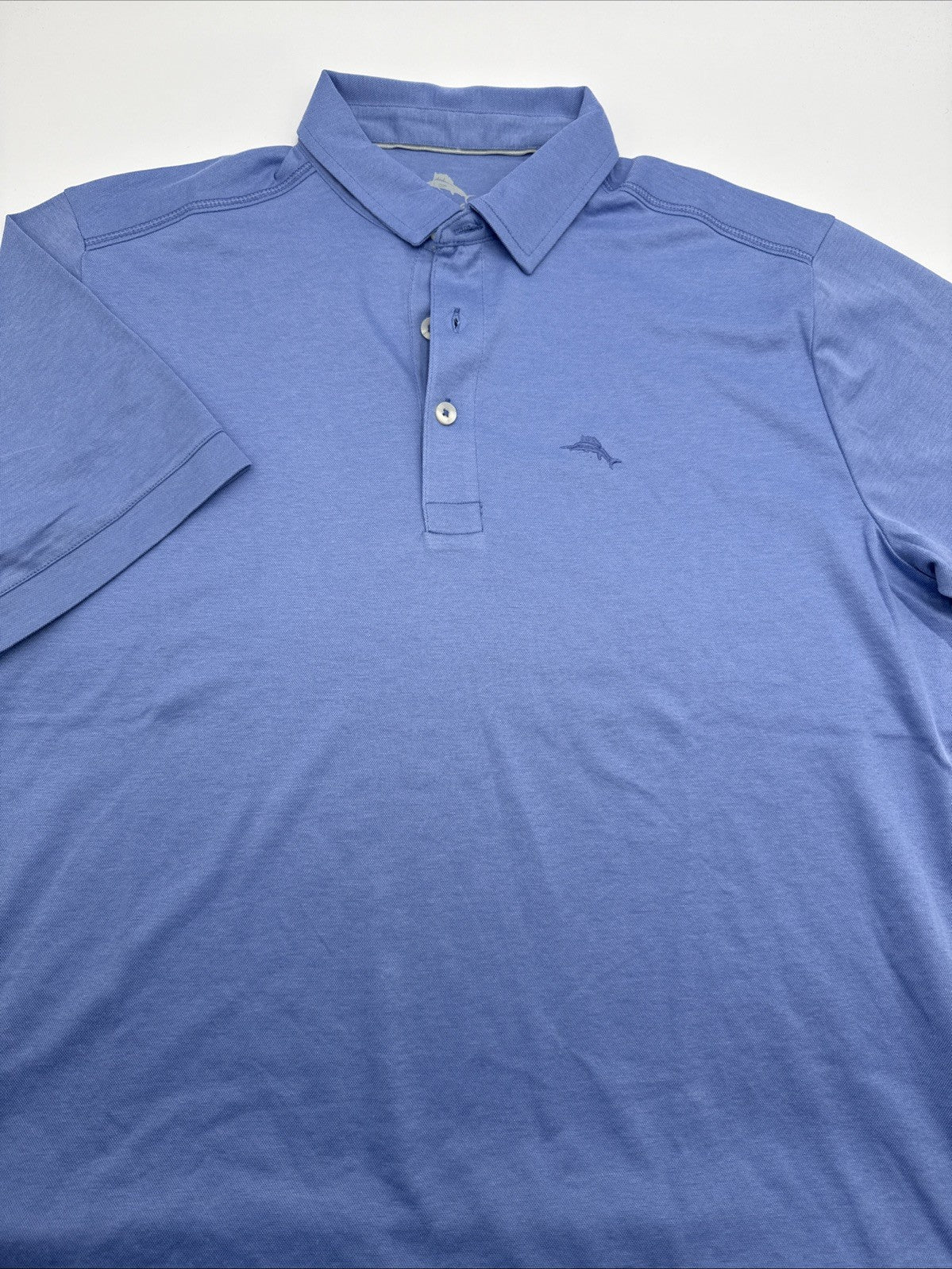 $100 Tommy Bahama Men’s Soft Polo Shirt ST227527SR- Rococo Blue-Large -NEW