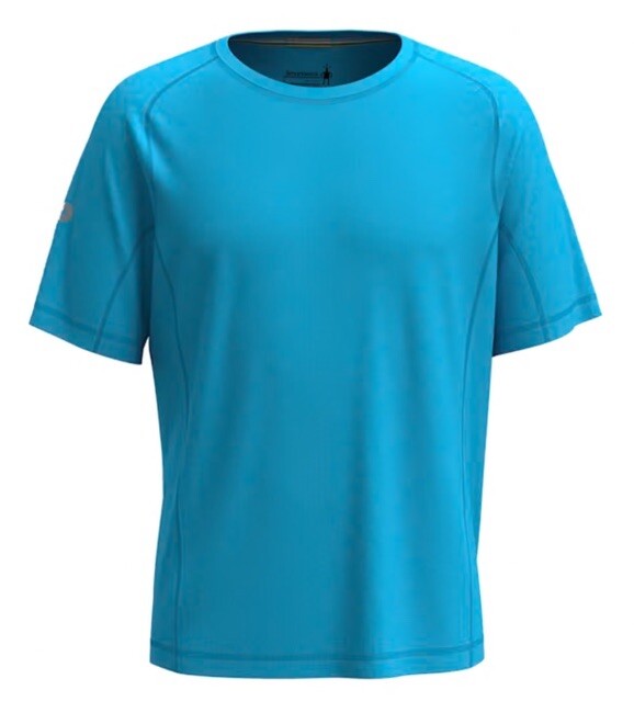 $60 Smartwool Men’s Active Ultralite Short Sleeve Shirt- Iceberg Blue-Small -New