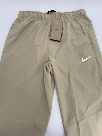 $60 Nike Form Tapered Versatile Pants Lightweight Jogger FB7497-Beige-Large