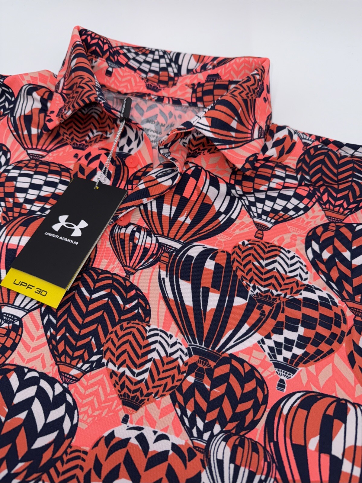 Under Armour Golf Men's Playoff 3.0 Hot Air Balloon Polo Shirt-Redish-Medium-New