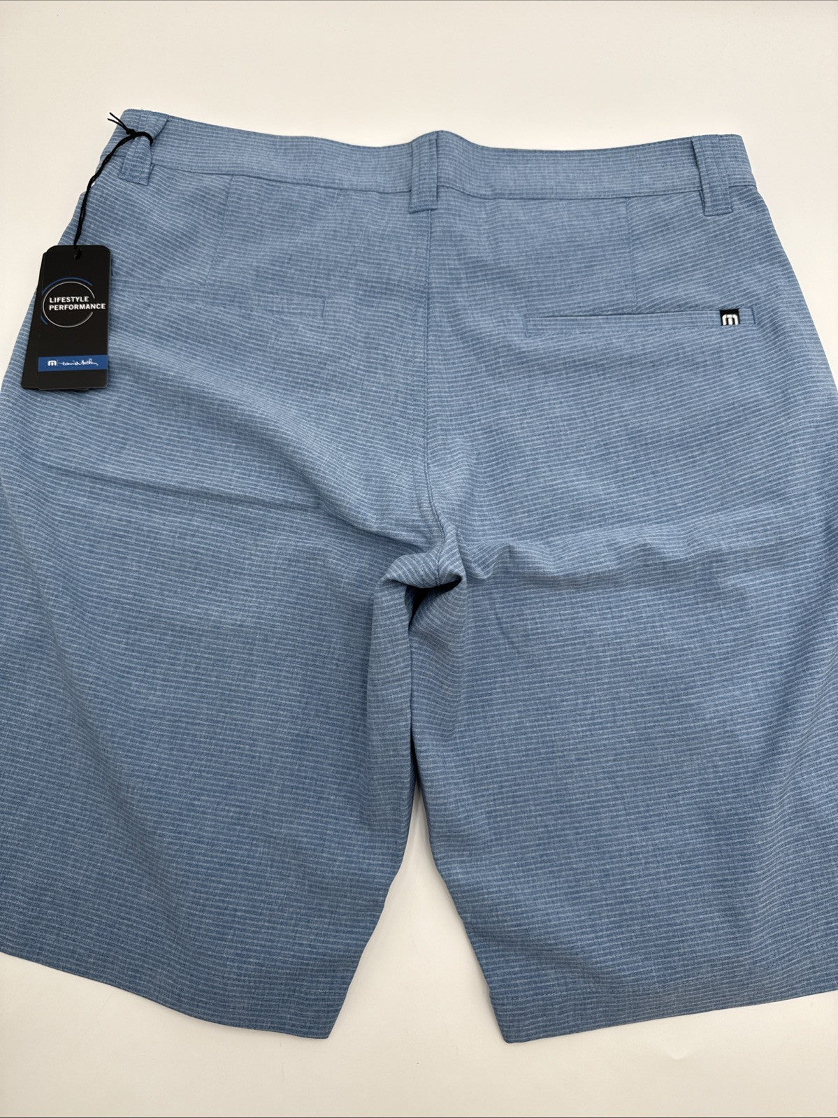 $94 Travis Mathew Men’s Sand Harbor Golf Shorts- Heather Blue- 30W-New Tag