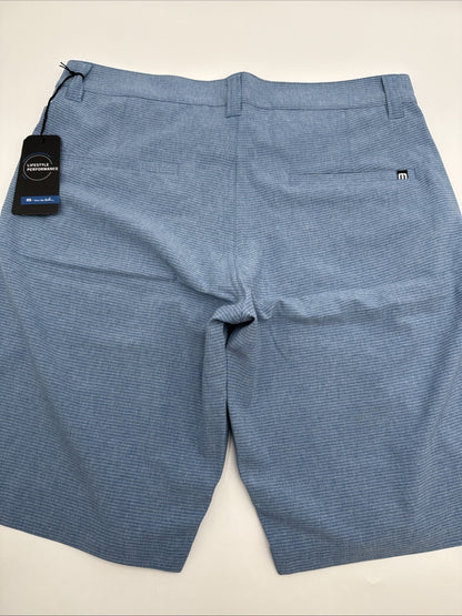 $94 Travis Mathew Men’s Sand Harbor Golf Shorts- Heather Blue- 30W-New Tag