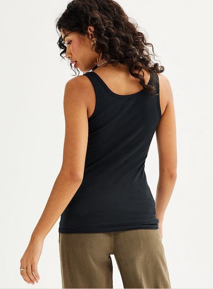 SO Women’s- Favorite Scoopneck Layering Tank- Black Luxe- Small-New Tag