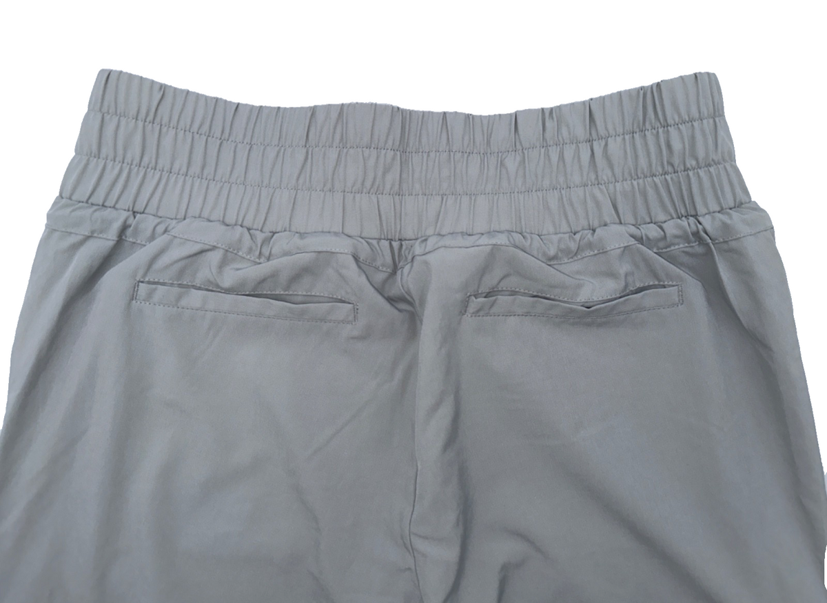 $58 Kyodan Women’s Drawstring Waist Capri Cargo Pants - Dove - Small - New
