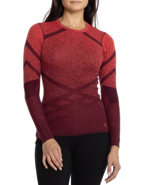 $130 Smartwool Women’s Intraknit Active Merino Base Layer Top-BlackCherry-XSmall