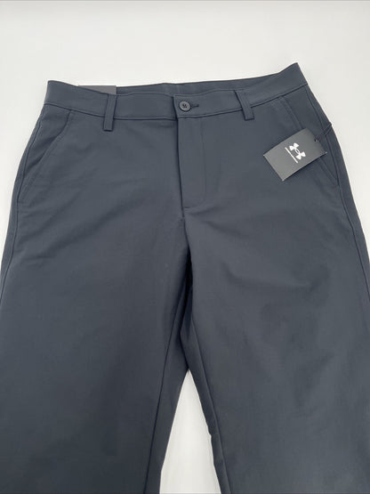 $70 Under Armour Men’s Wicking Golf Flat Front Pants -Black - Size: 32W 30L -New