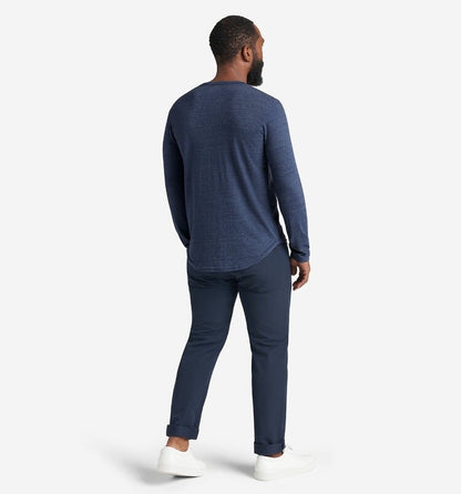 $75 Good Life Men’s Tri Blend Long Sleeve Crew Shirt- Navy - Small - New