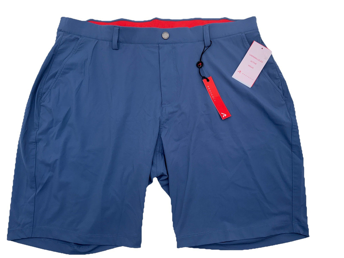$110 Redvanly Men’s Hanover 9” Pull-On Golf Shorts-Blue Horizon - 2XLarge - New