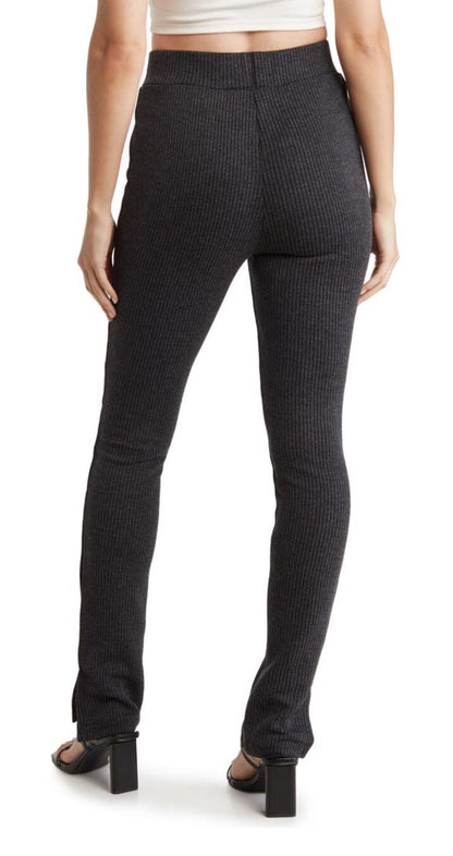 We Wore What Women's Ribbed Seamless Stretch Leggings Black - Size Small  $98