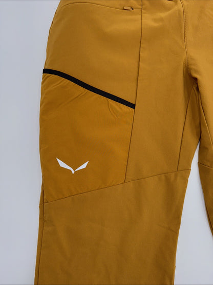$135 Salewa Women’s Puez Warm Cargo Lightweight Outdoor Pants-Golden-Medium-New