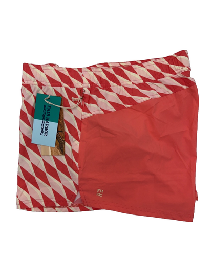 $62 Fair Harbor Women's Atlantique Short 2.5” - Coral Seabay - Large - New