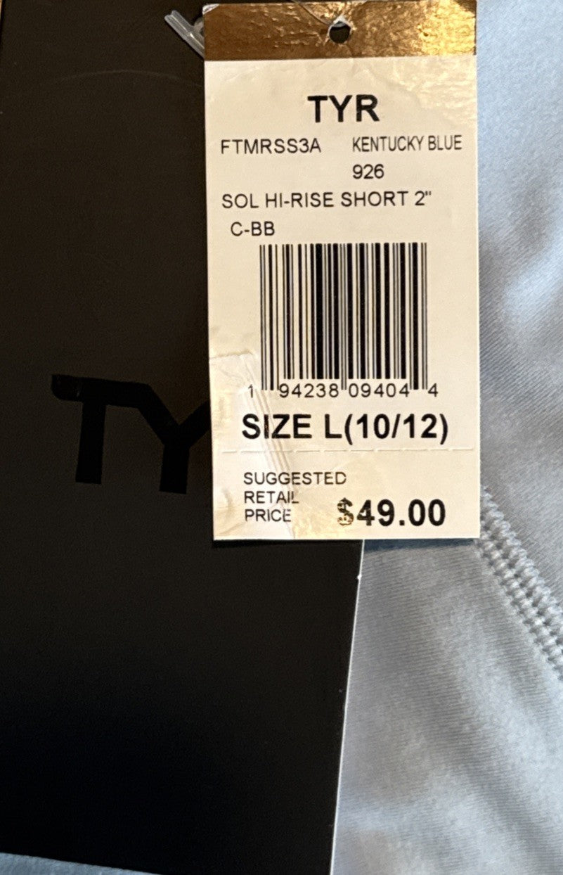 Tyr Women’s Solid HighRise -2” Short - Kentucky Blue- Size: Large (10/12)