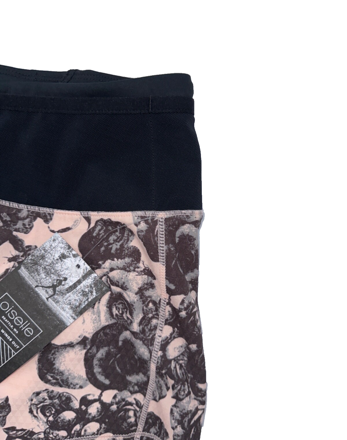 $62 Oiselle Women’s Toolbelt Roga Shorts - Rose Botanical - Size 8 - New