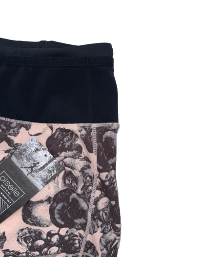 $62 Oiselle Women’s Toolbelt Roga Shorts - Rose Botanical - Size 8 - New