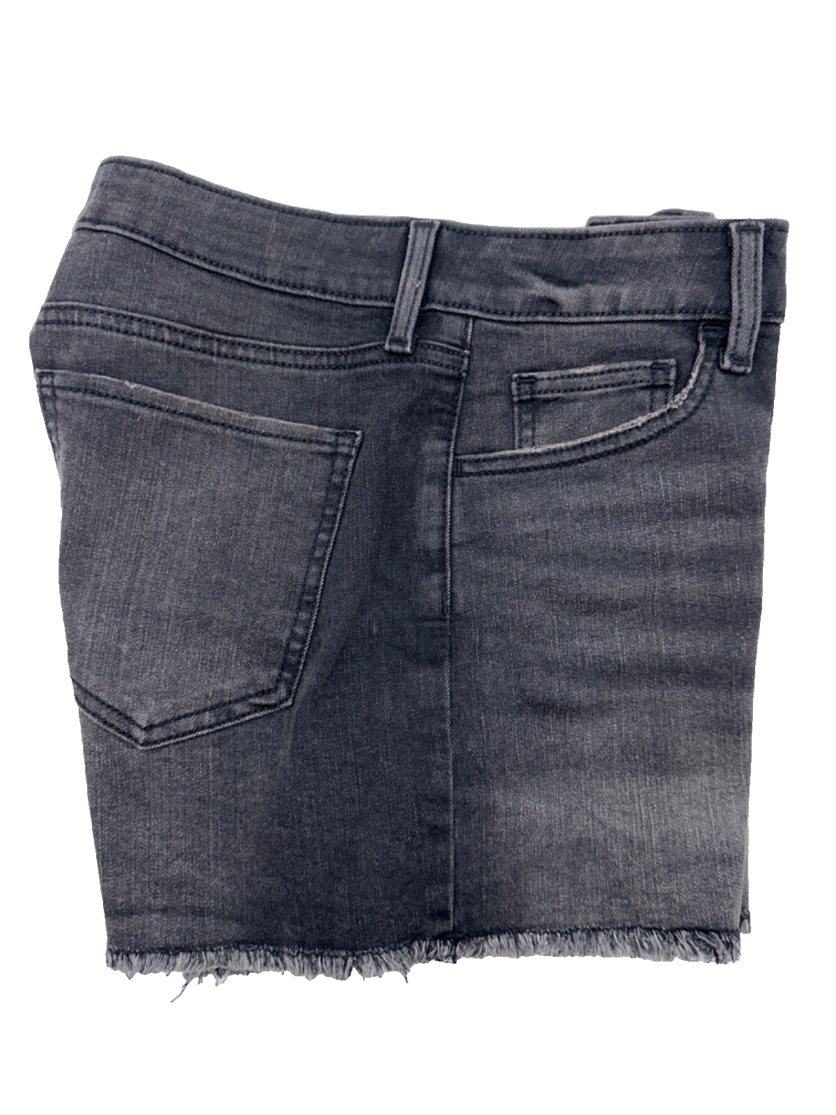 SO Women's Low Rise Midi Fray Hem Jean Shorts - Washed Black - 9/29W - New Tag
