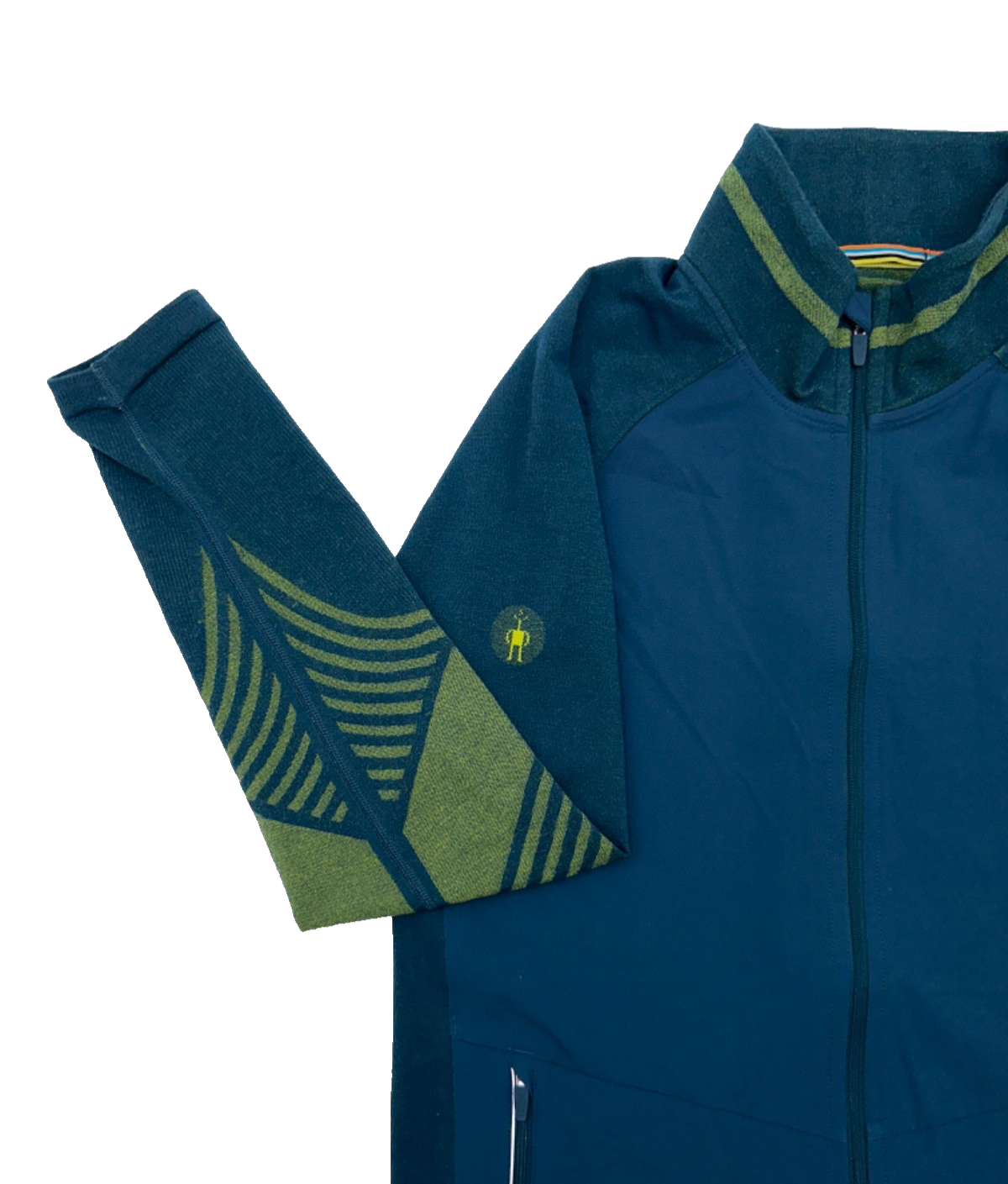 $220 Smartwool Men’s Intraknit Active Jacket - Twilight Blue/Limeade - Medium