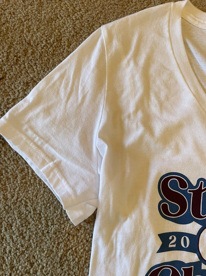 Women's Colorado Avalanche Stanley Cup Champions Medium White V neck T shirt
