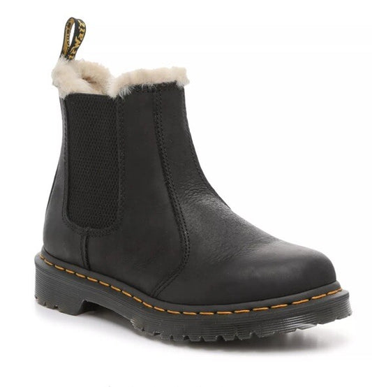 $180 Dr Martens Women’s 2976 Black Faux Fur Lined Chelsea Boots-Size: 10M-NEW