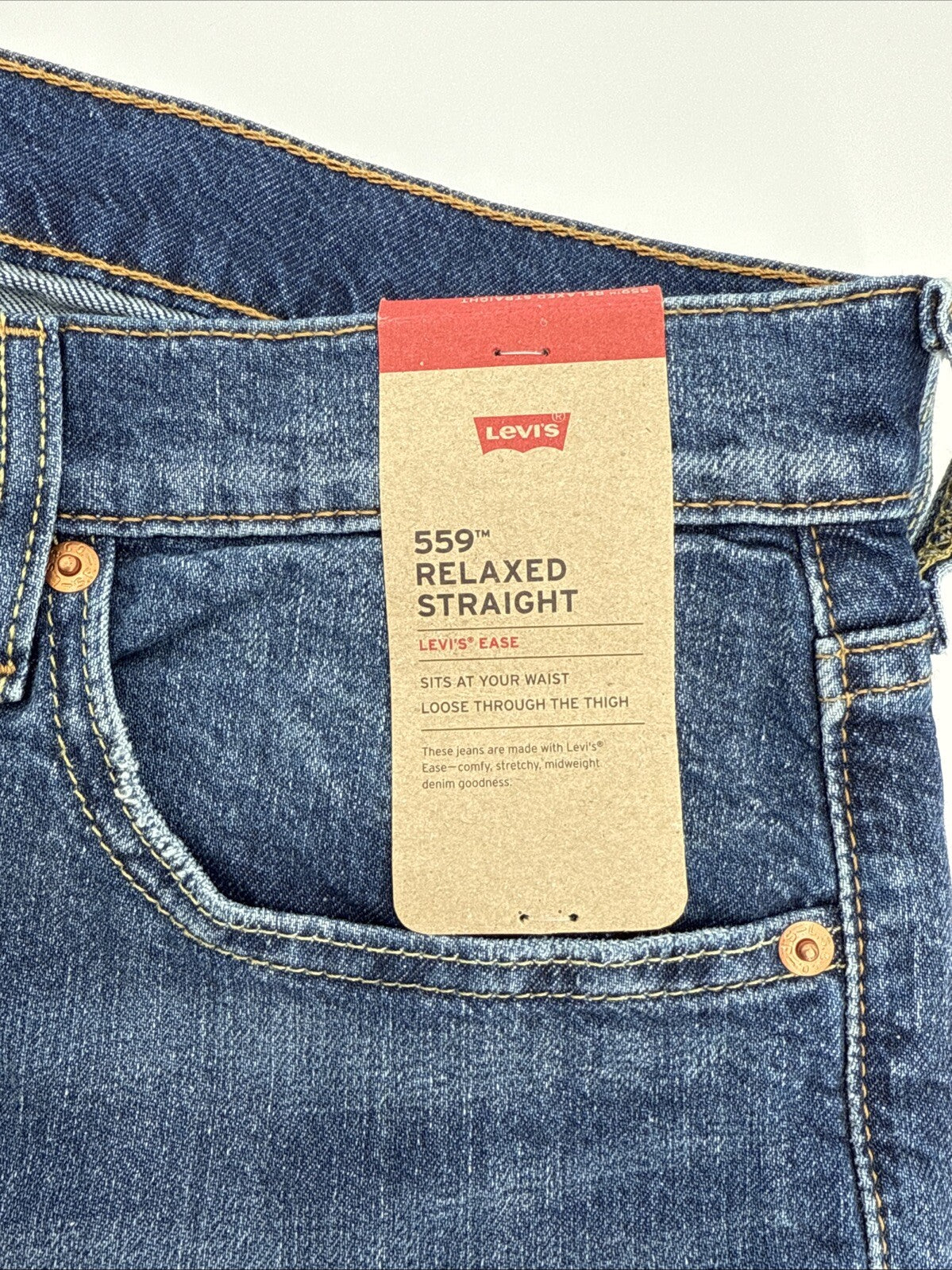 $69.50 Levi's Men's 559 Relaxed Straight Jeans - Mystery Man Blue - 33W 30L -NEW