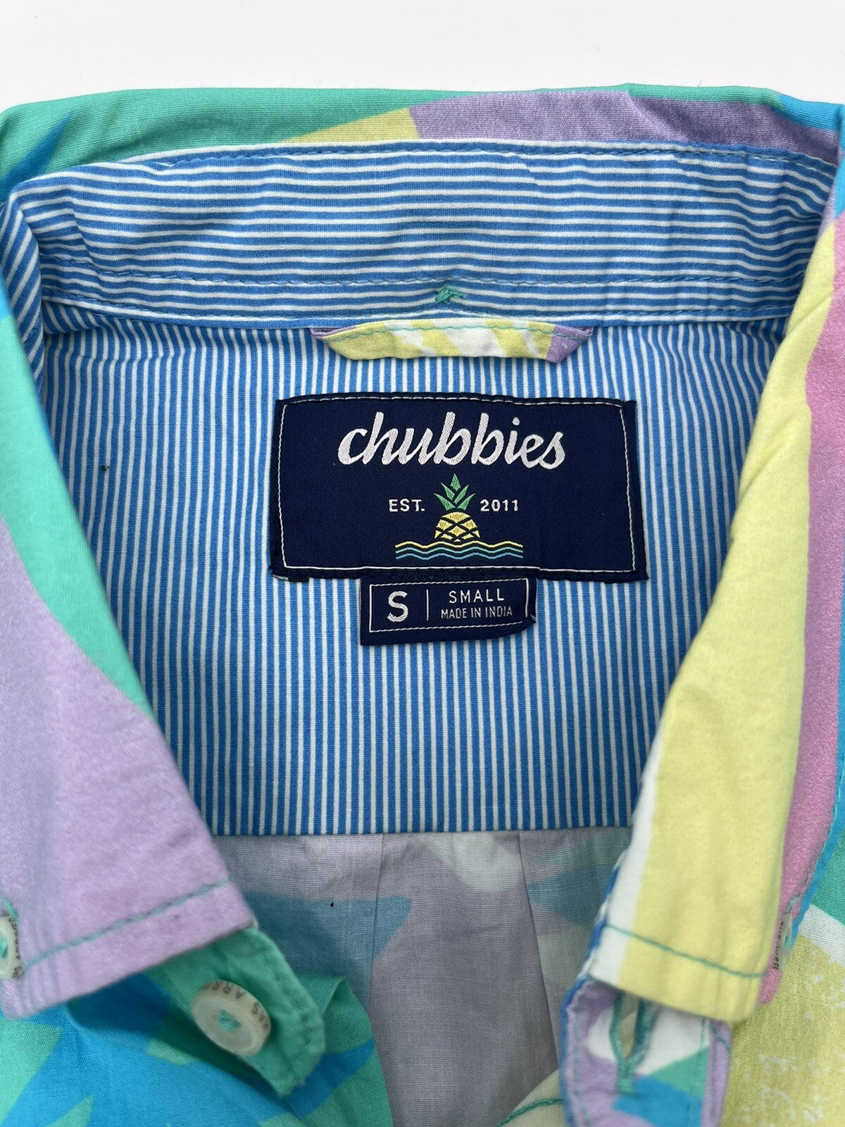 Chubbies Men’s Shirt The Surfside Friday Shirt-Multi -Small - New Tag $65