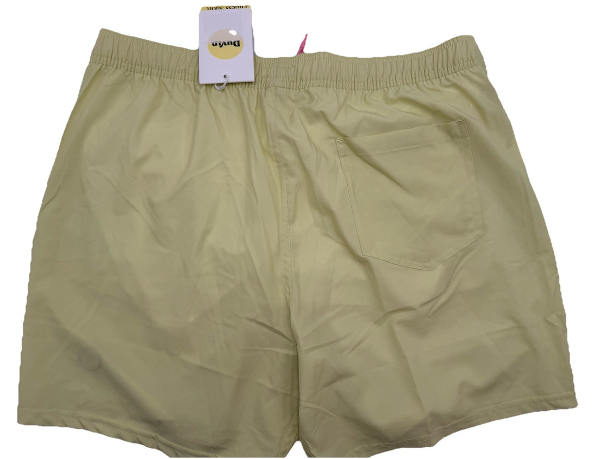 $65 Duvin Design Men's Basic Running 6” Shorts - Yellow -Size: 2XLarge -NEW