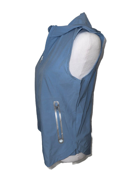 $145 Peter Millar Women’s Jameson Flex Adapt Full-Zip Hooded Vest-Blue-Medium