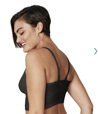 2 Pack Maidenform Pure Comfort Longline Bralette - 1 Black 1 Burgundy- Medium￼