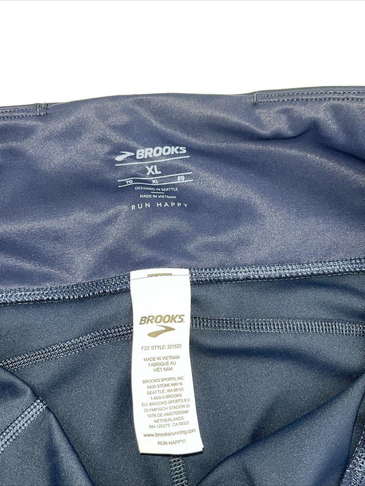 $95 Brooks Women’s Method 3/4 Tights - Navy - XLarge - New With Tags
