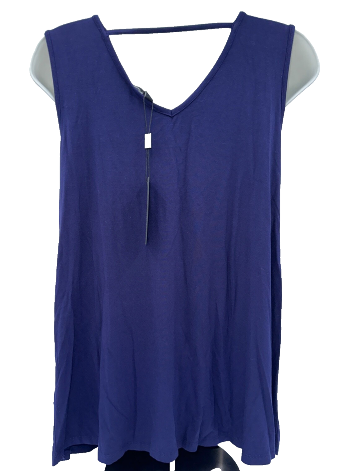 $68 Cable & Gauge Women's Sleeveless Blouse - Navy - Medium - New With Tag