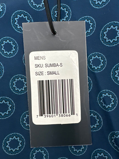 $64 Harmonqlo Men’s Sumba Swim Trunks 6” - Blue - Small - New With Tags