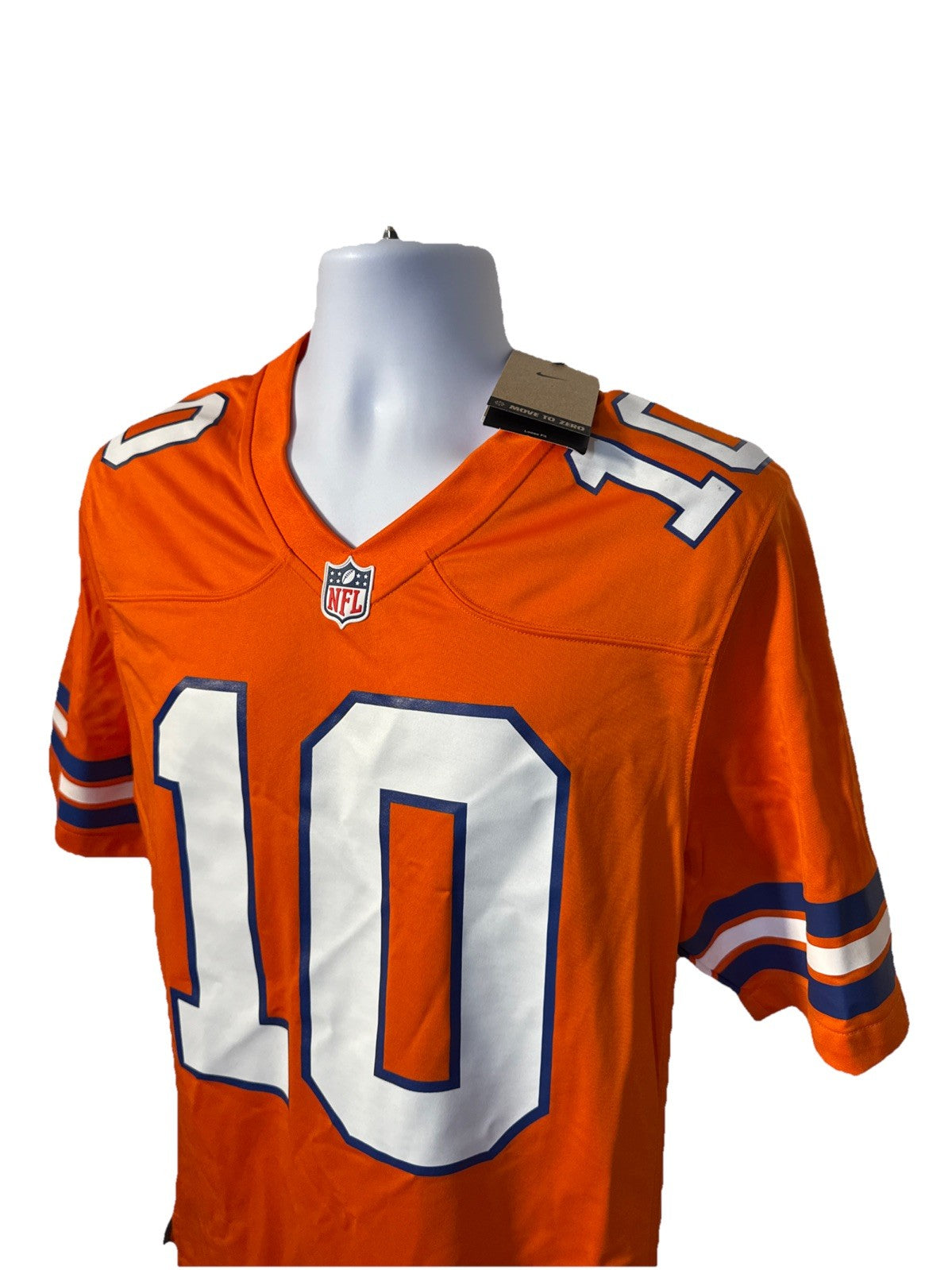 Nike Bo Nix #10 1977 Denver Broncos Jersey Licensed NFL Jersey-Orange-Large -New