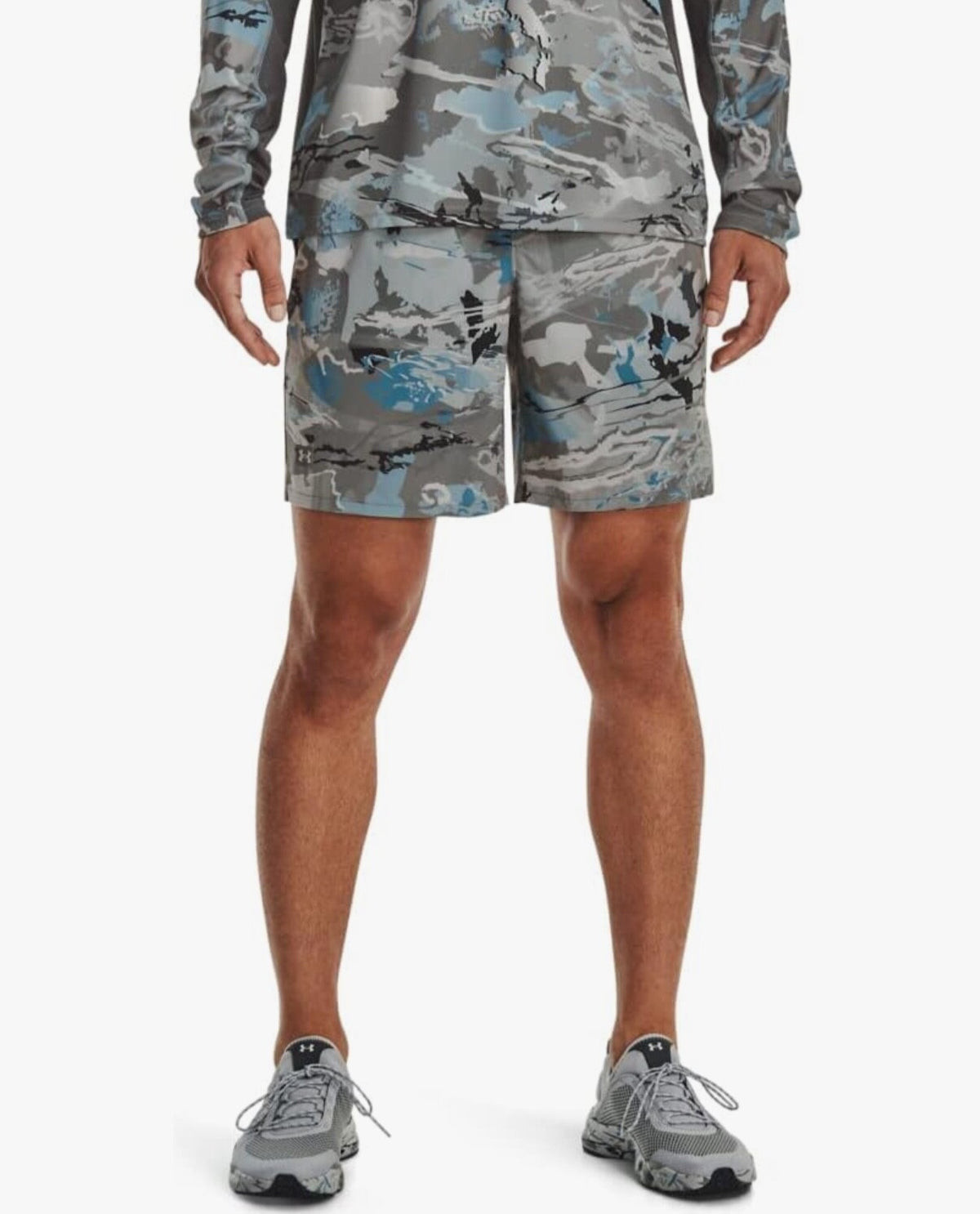 $60 Under Armour Men’s-Shorebreak Boardshort- Blue/Grey Camo- Medium-New Tag