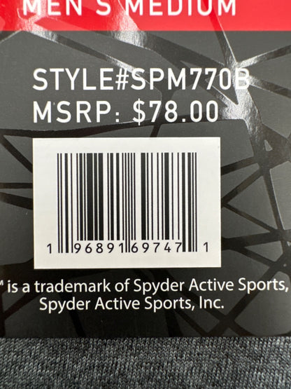$78 Spyder Active Men's Compression Leggings - Grey - Medium - New With Tags