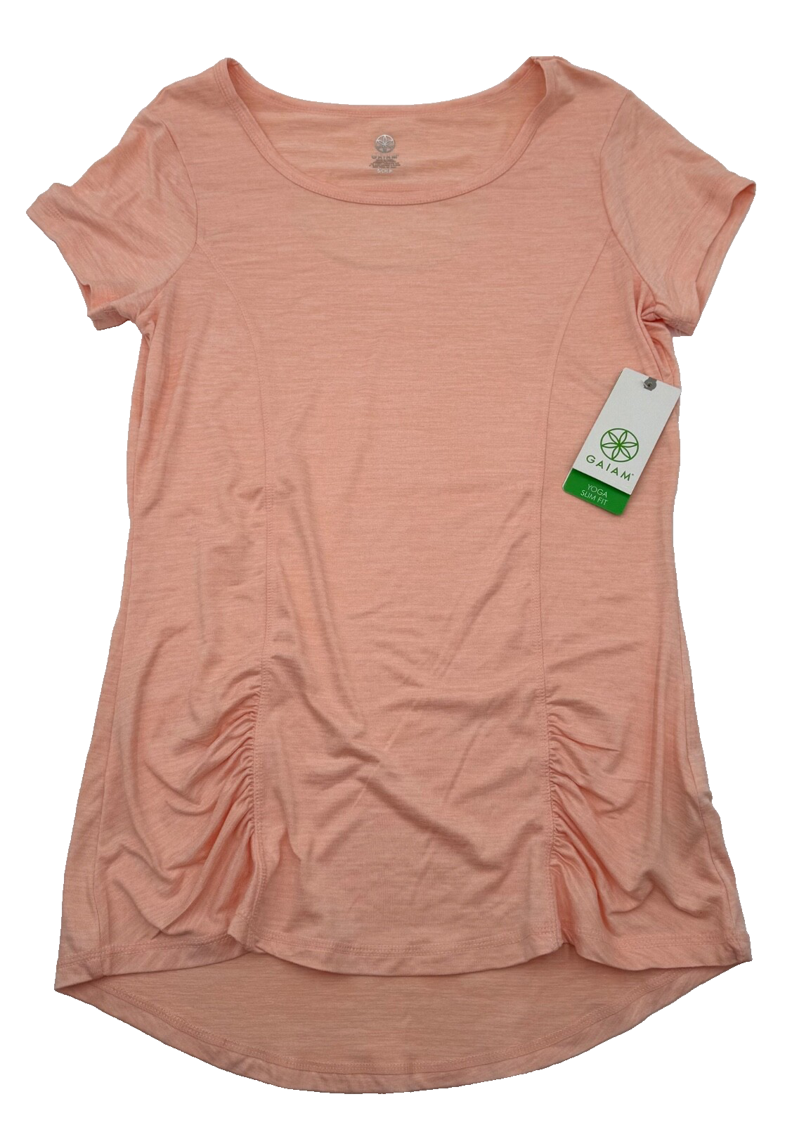 Gaiam Women’s-Energy Yoga Tee Shirt - Peach- Small-New Tag