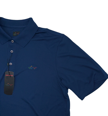 $59 Greg Norman Men's Attack Life Slim Fit Polo Shirt - Navy - Medium - New Tag