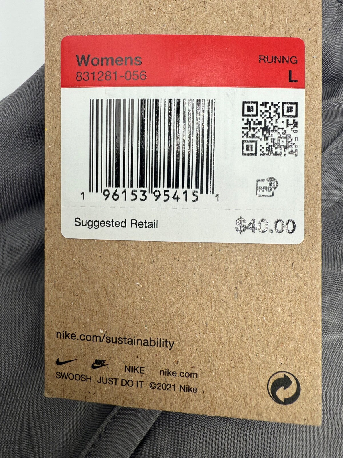$40 Nike Women’s-Brief Lined Running Shorts-Grey-Large-New Tag