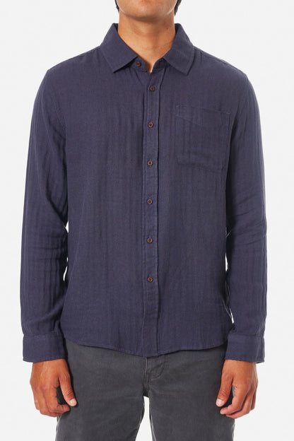 $89 Katin Men’s Woven Alan Solid Long Sleeve - Light Grey - Medium - New