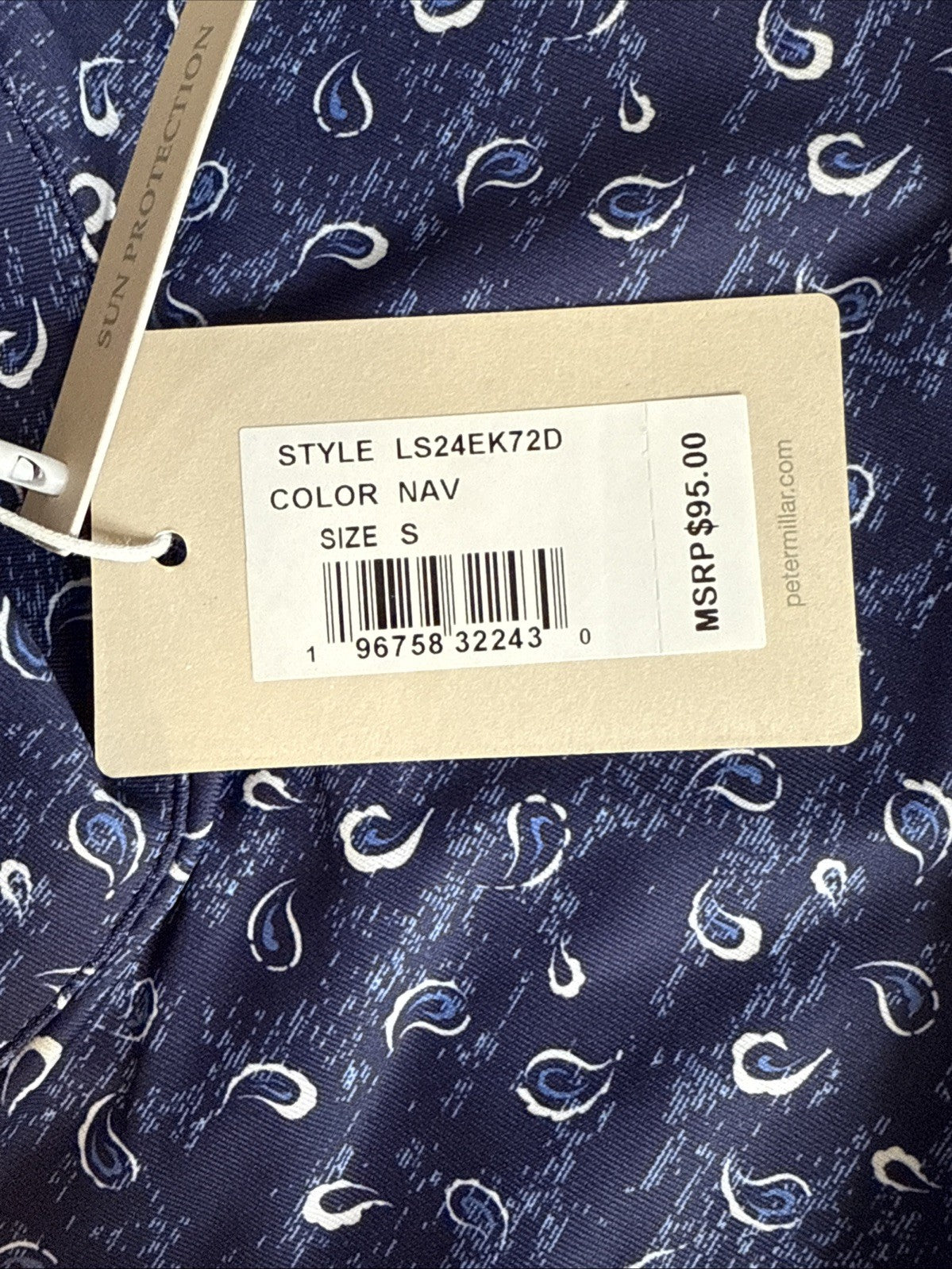 $95 Peter Millar Women’s Scottie Tossed Print Sleeveless Top- Navy Blue- Small