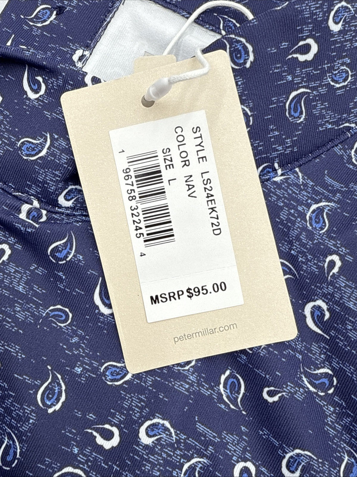 $95 Peter Millar Women’s Scottie Tossed Print Sleeveless Top- Navy Blue- Large