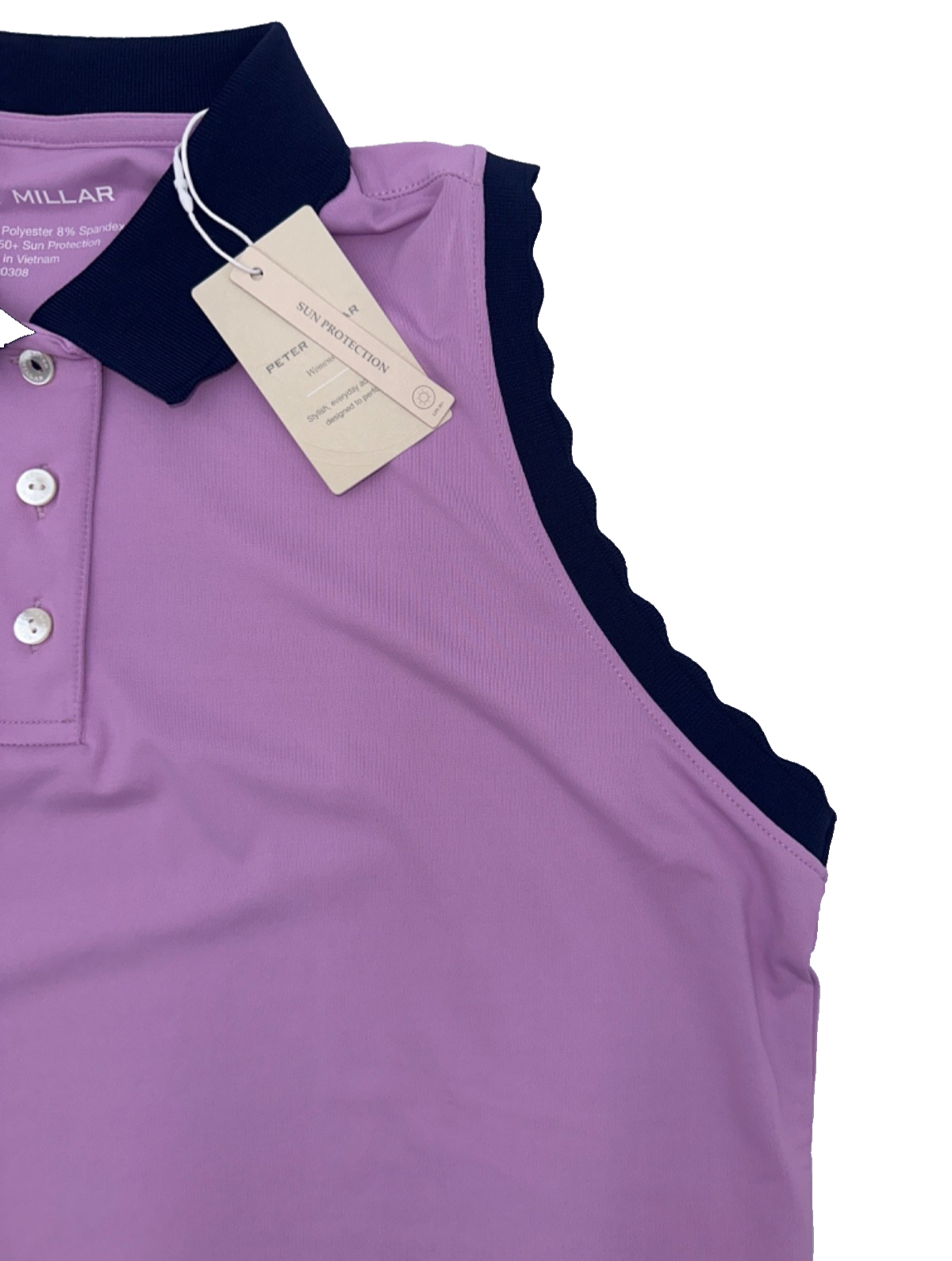 $90 Peter Millar Women’s Golf/Tennis Sleeveless Polo - Purple - Large - New Tag