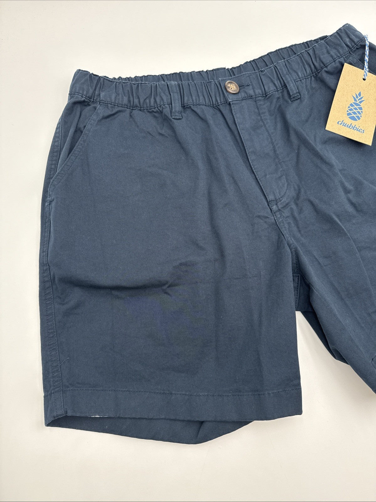 $70 Chubbies The Armadas 7” Originals Stretch Twill Shorts-Navy- Large- New Tag