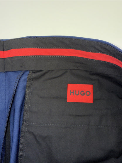 $198 Hugo Boss Men's Slim-Fit Trousers - Open Blue - 34 Regular - New With Tags